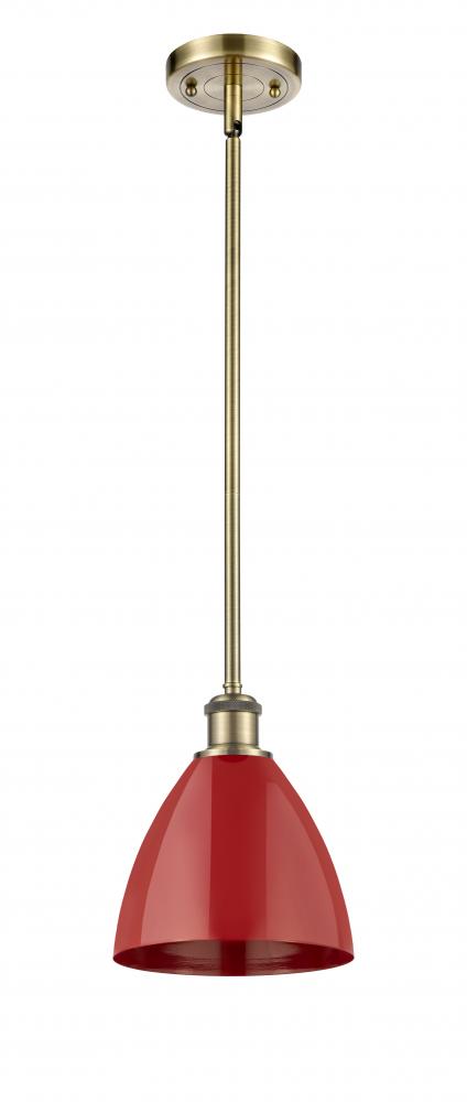 Plymouth - 1 Light - 8 inch - Antique Brass - Pendant