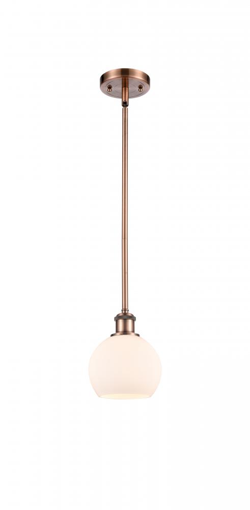 Athens - 1 Light - 6 inch - Antique Copper - Mini Pendant