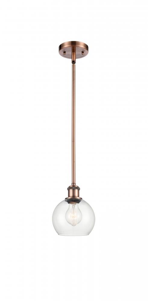 Athens - 1 Light - 6 inch - Antique Copper - Mini Pendant