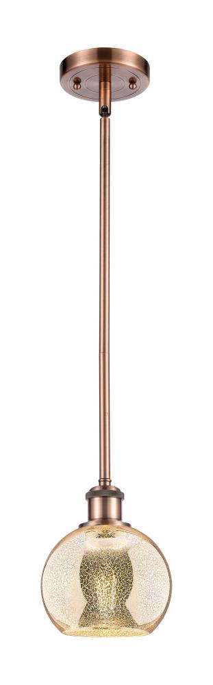 Athens - 1 Light - 6 inch - Antique Copper - Mini Pendant