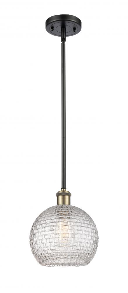 Athens - 1 Light - 8 inch - Black Antique Brass - Mini Pendant