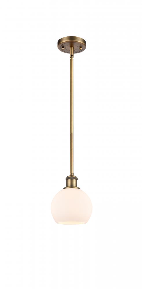 Athens - 1 Light - 6 inch - Brushed Brass - Mini Pendant