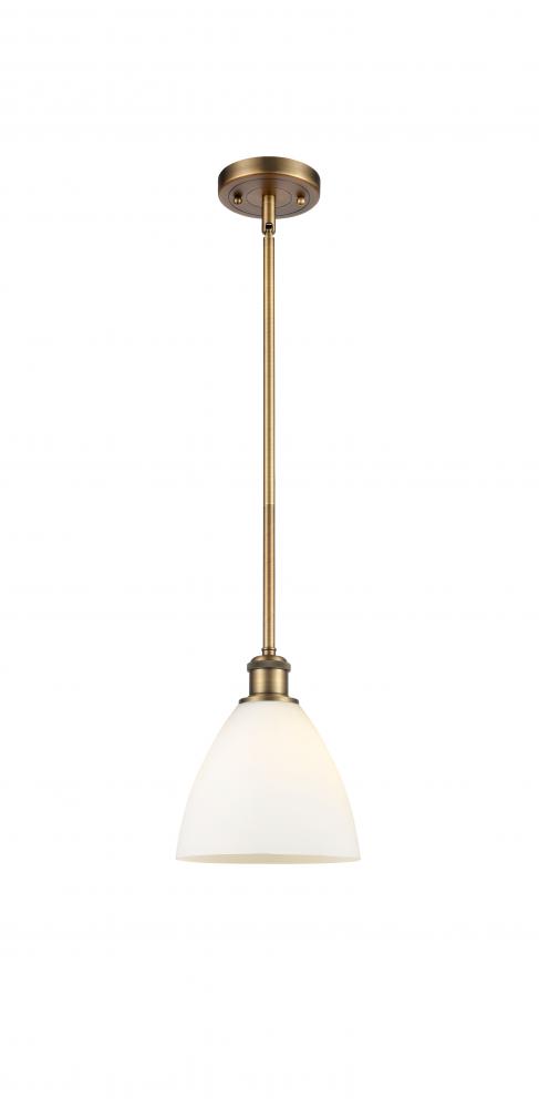 Bristol - 1 Light - 8 inch - Brushed Brass - Mini Pendant