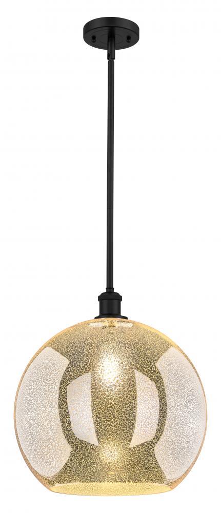 Athens - 1 Light - 14 inch - Matte Black - Pendant