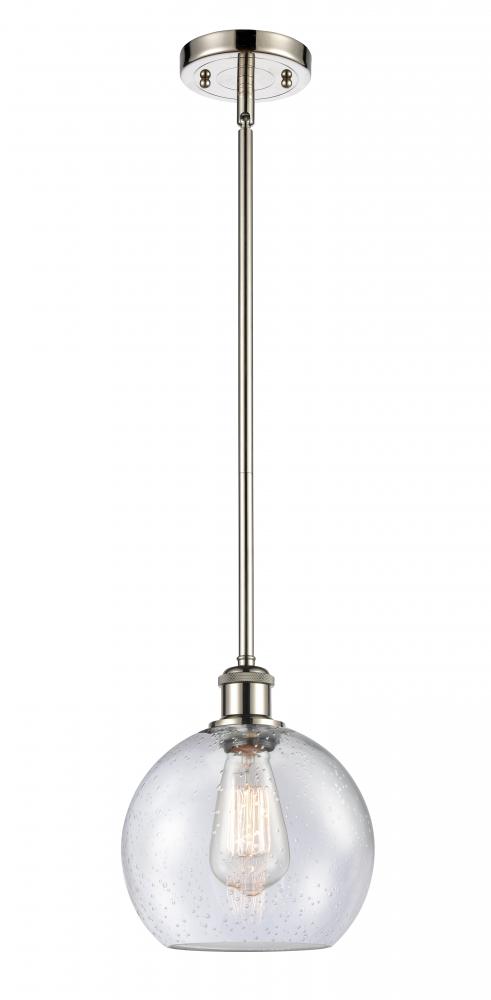 Athens - 1 Light - 8 inch - Polished Nickel - Mini Pendant