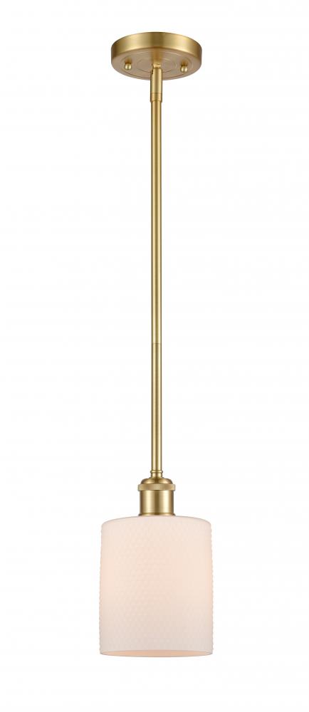 Cobbleskill - 1 Light - 5 inch - Satin Gold - Mini Pendant