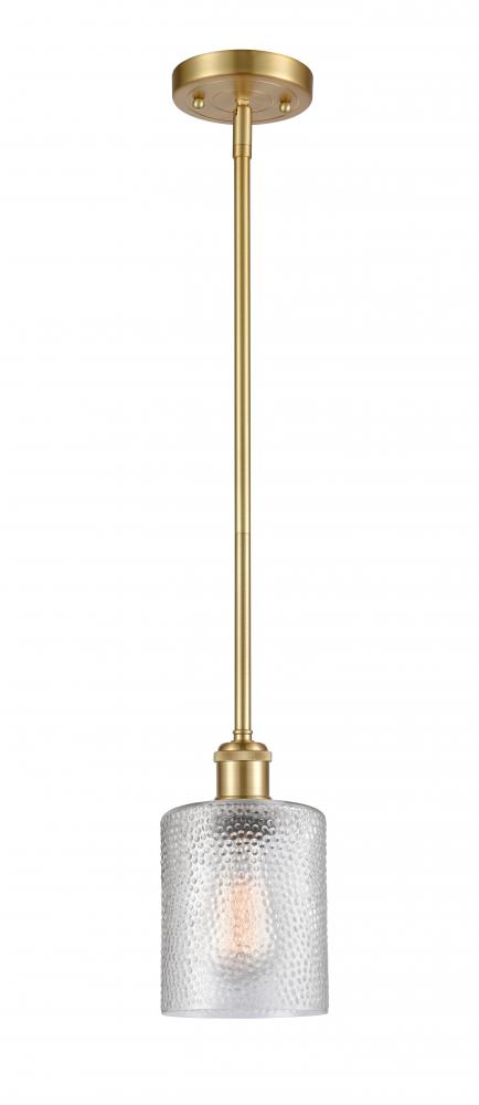 Cobbleskill - 1 Light - 5 inch - Satin Gold - Mini Pendant