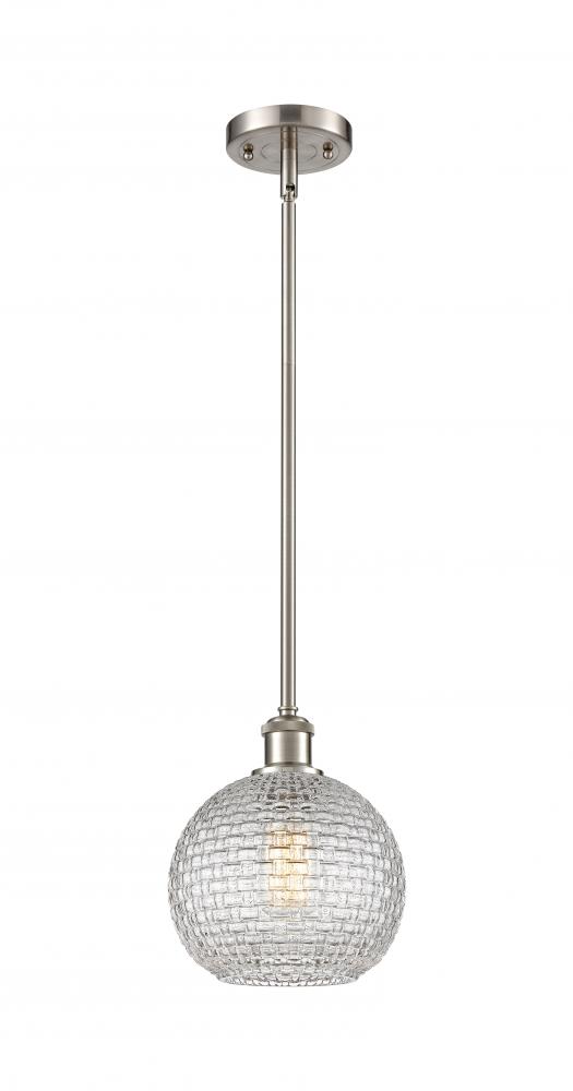 Athens - 1 Light - 8 inch - Brushed Satin Nickel - Mini Pendant