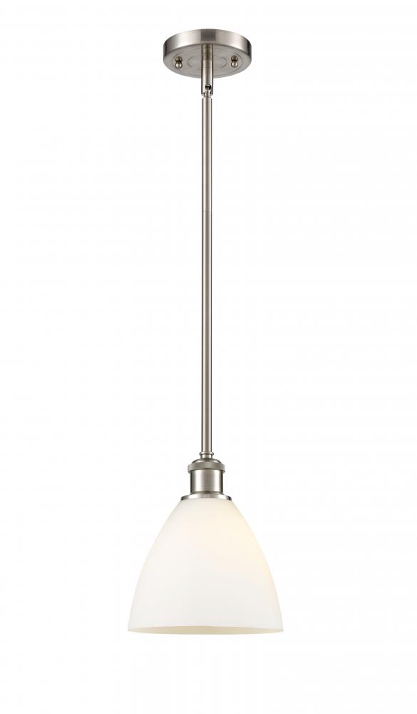 Bristol - 1 Light - 8 inch - Brushed Satin Nickel - Mini Pendant