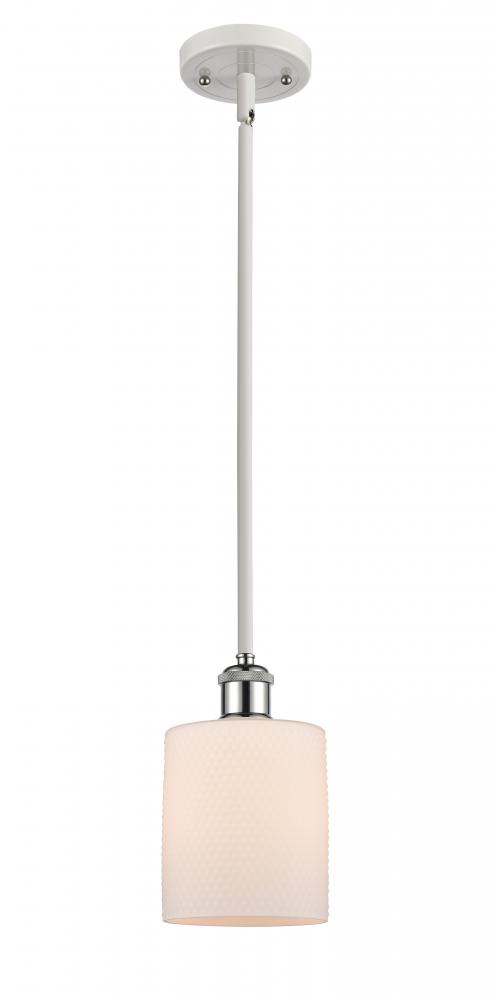 Cobbleskill - 1 Light - 5 inch - White Polished Chrome - Mini Pendant