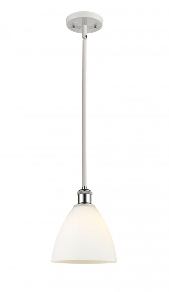 Bristol - 1 Light - 8 inch - White Polished Chrome - Mini Pendant