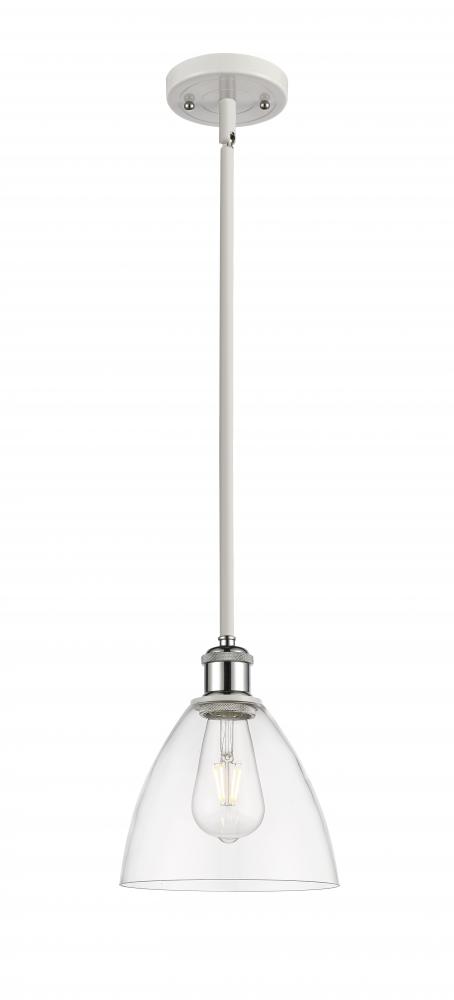 Bristol - 1 Light - 8 inch - White Polished Chrome - Mini Pendant