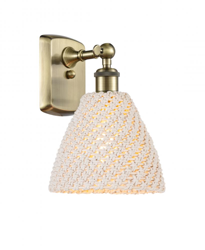 Bristol Natural - 1 Light - 8 inch - Antique Brass - Sconce