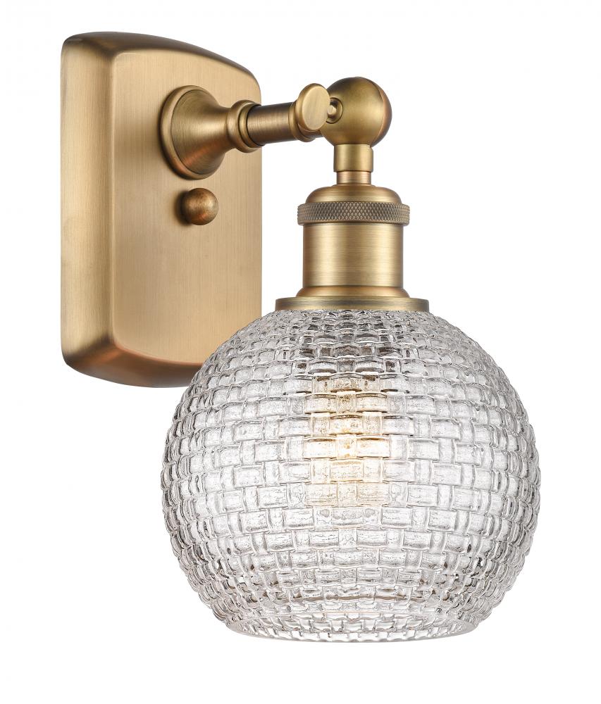 Athens - 1 Light - 6 inch - Brushed Brass - Sconce