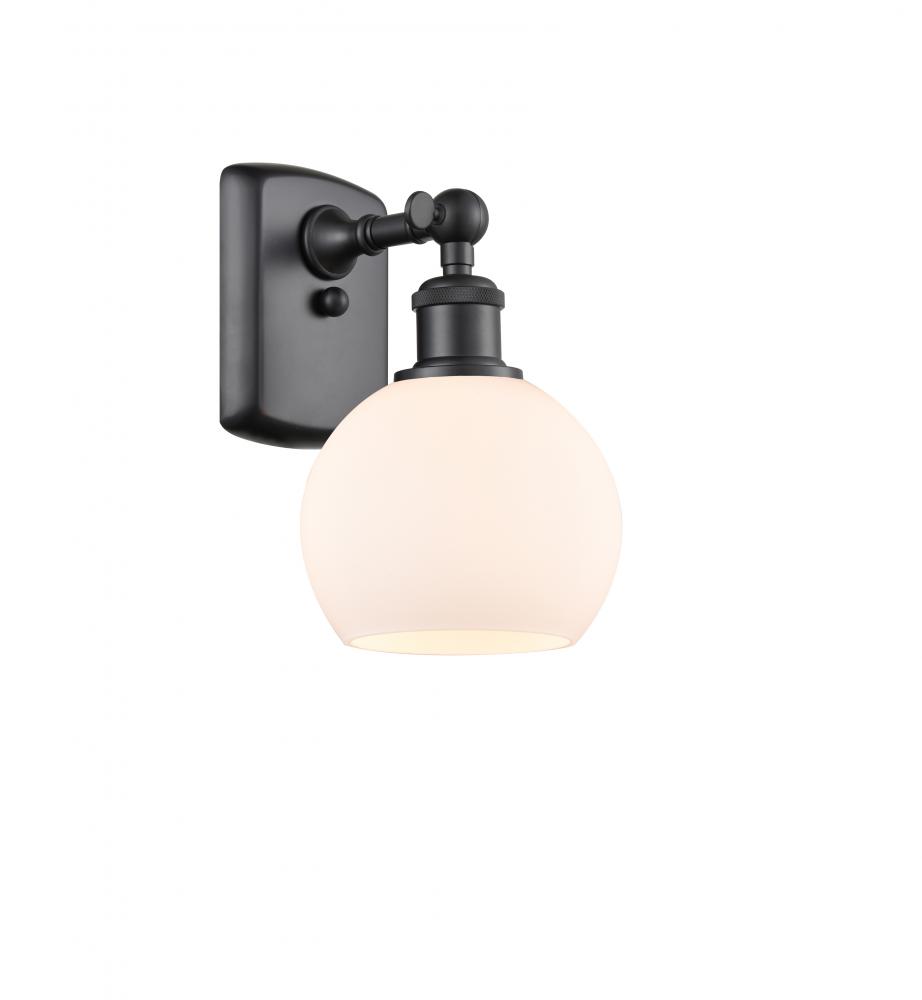 Athens - 1 Light - 6 inch - Matte Black - Sconce