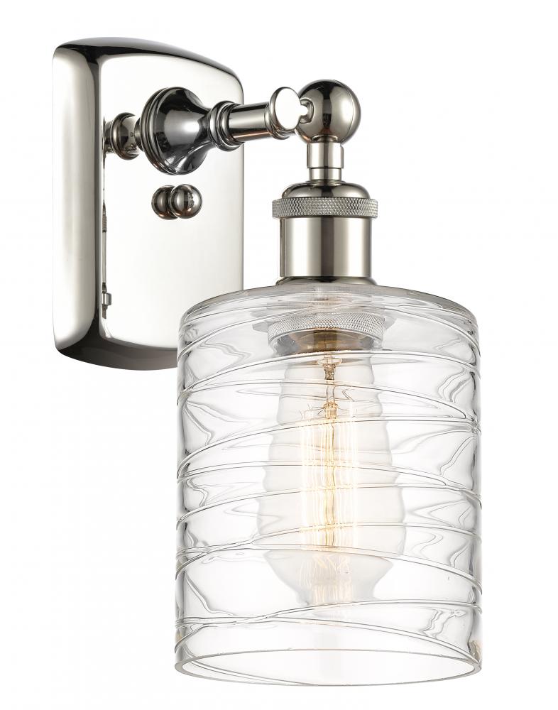 Cobbleskill - 1 Light - 5 inch - Polished Nickel - Sconce