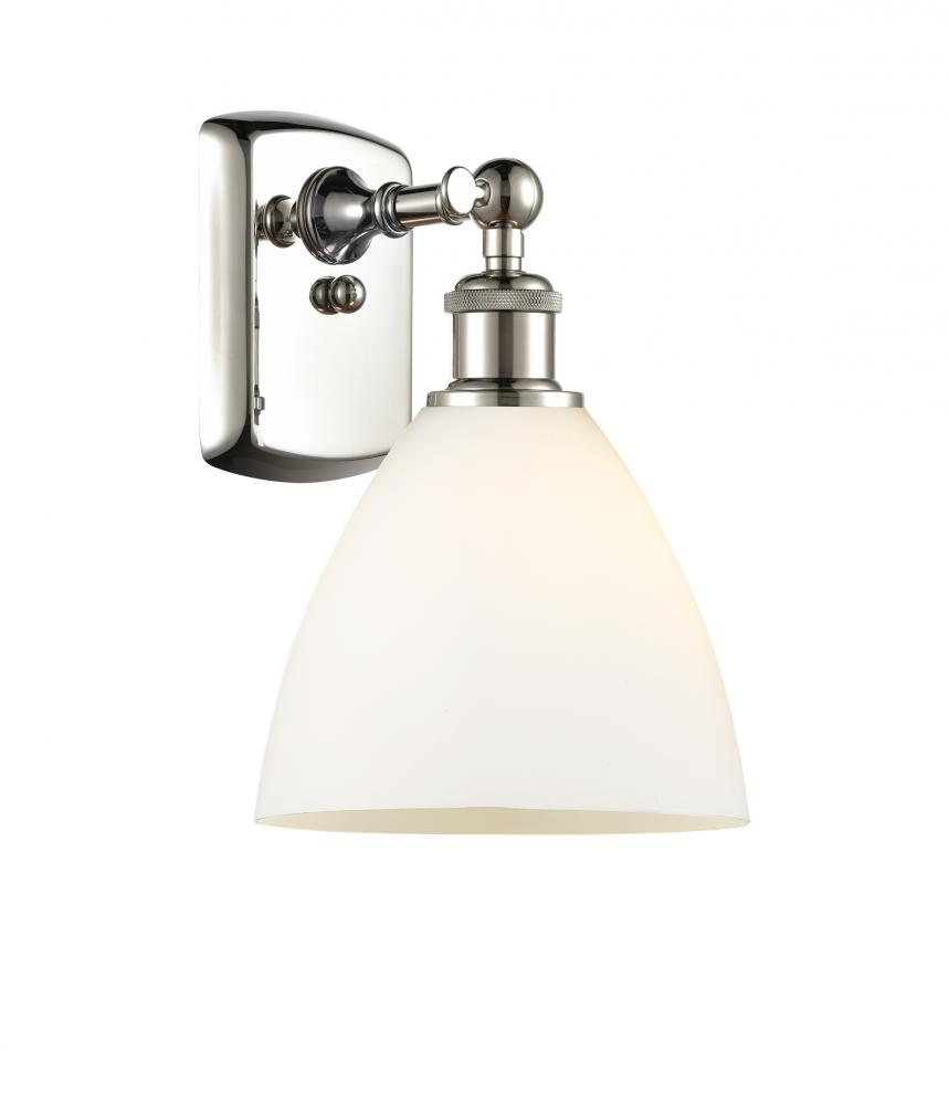 Bristol - 1 Light - 8 inch - Polished Nickel - Sconce