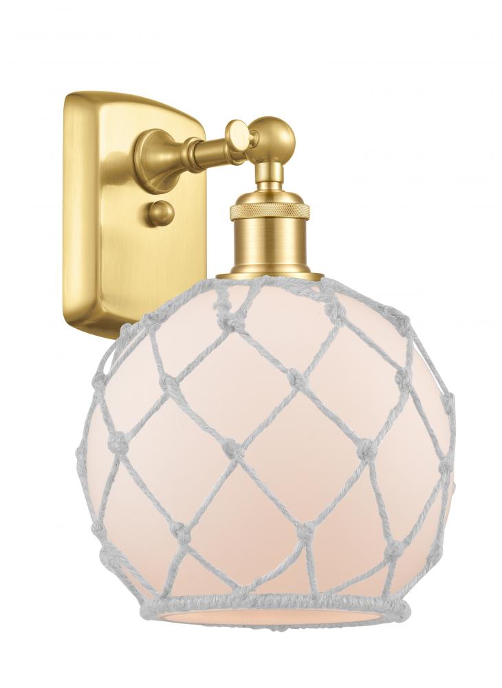 Farmhouse Rope - 1 Light - 8 inch - Satin Gold - Sconce