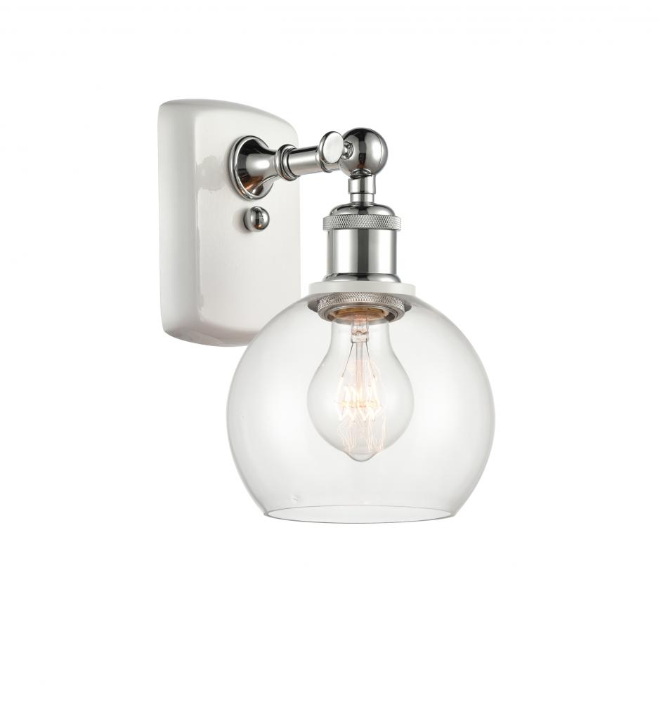 Athens - 1 Light - 6 inch - White Polished Chrome - Sconce