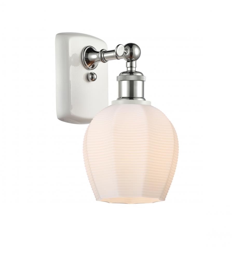 Norfolk - 1 Light - 6 inch - White Polished Chrome - Sconce