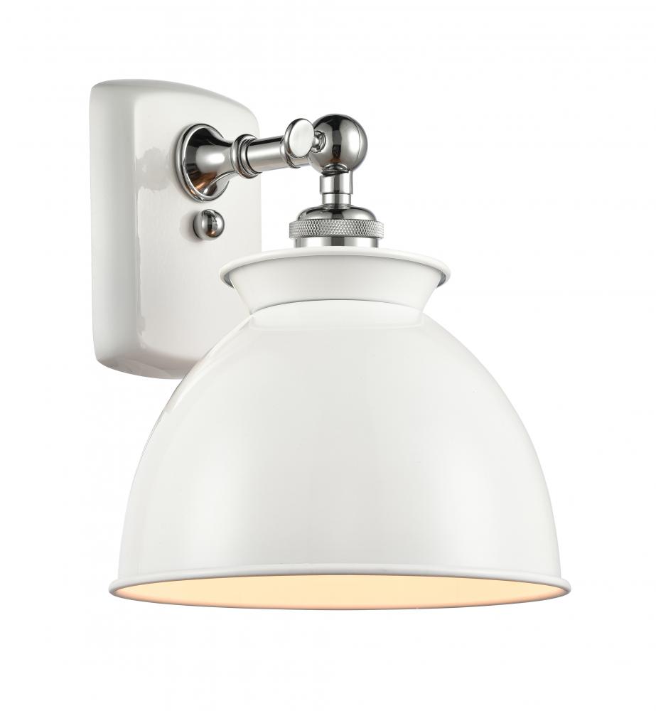 Adirondack - 1 Light - 8 inch - White Polished Chrome - Sconce