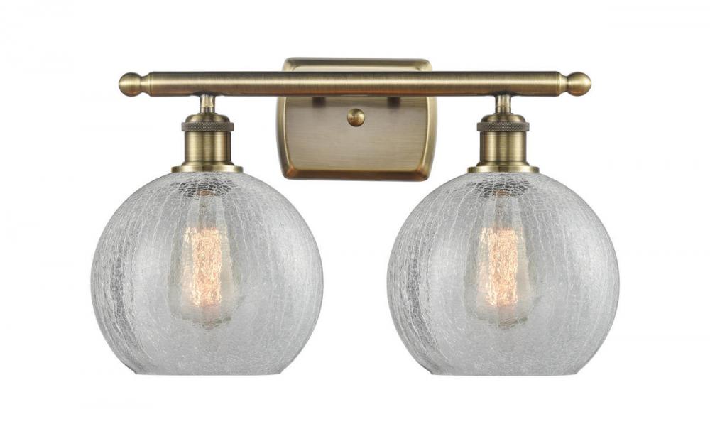 Athens - 2 Light - 18 inch - Antique Brass - Bath Vanity Light