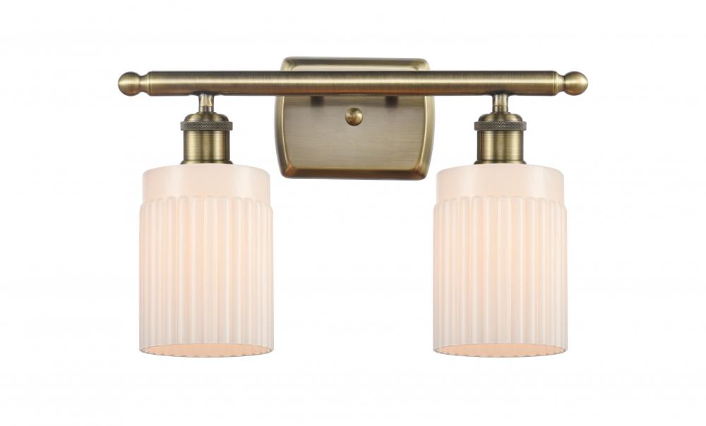 Hadley - 2 Light - 15 inch - Antique Brass - Bath Vanity Light