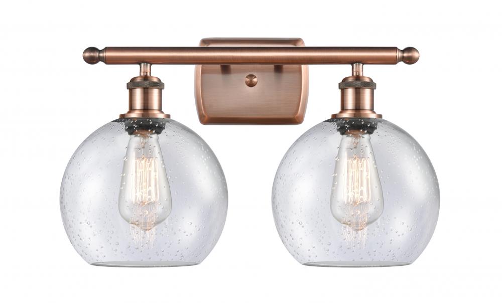 Athens - 2 Light - 18 inch - Antique Copper - Bath Vanity Light