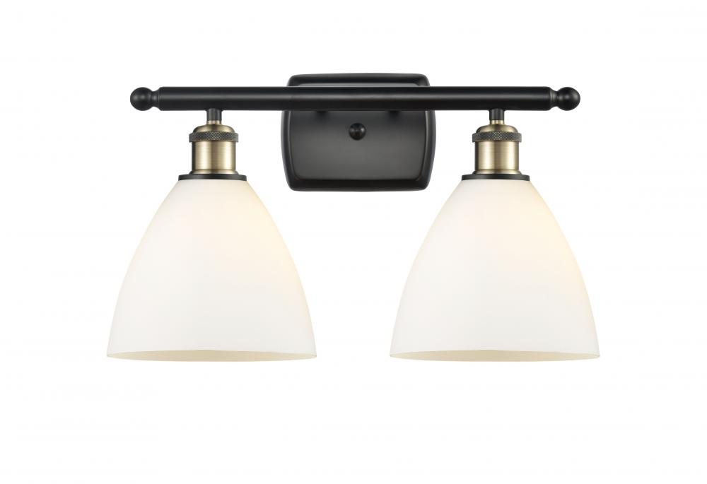 Bristol - 2 Light - 18 inch - Black Antique Brass - Bath Vanity Light