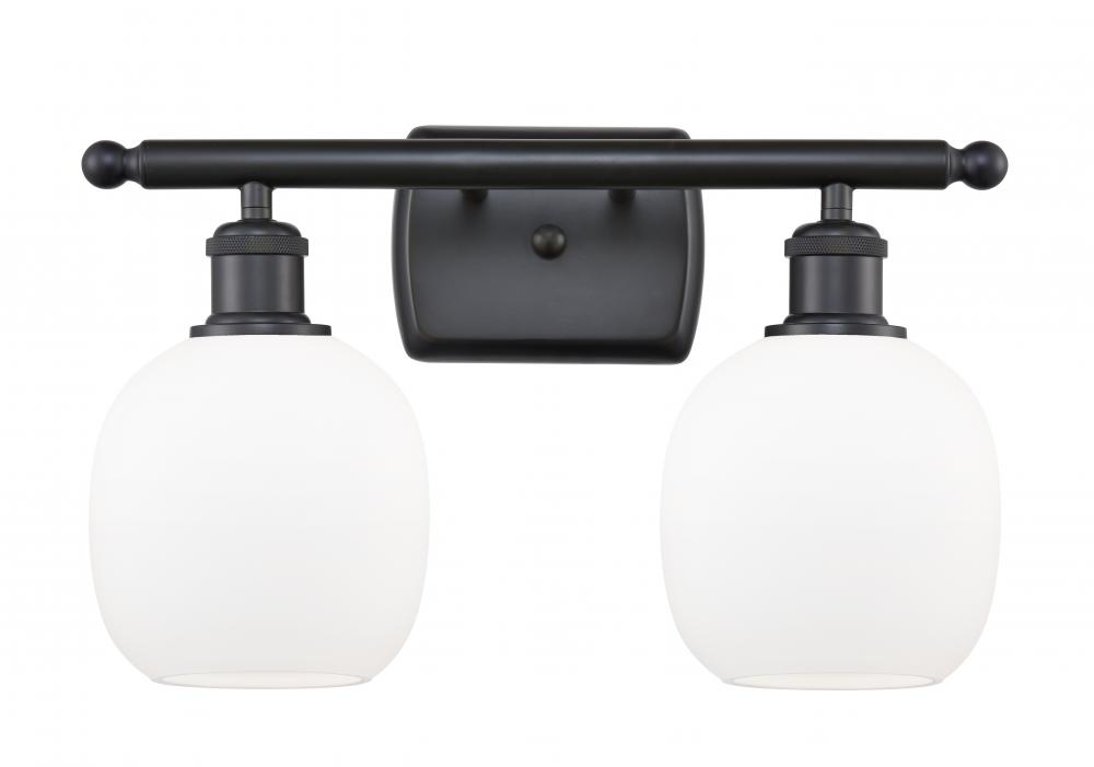 Belfast - 2 Light - 16 inch - Matte Black - Bath Vanity Light