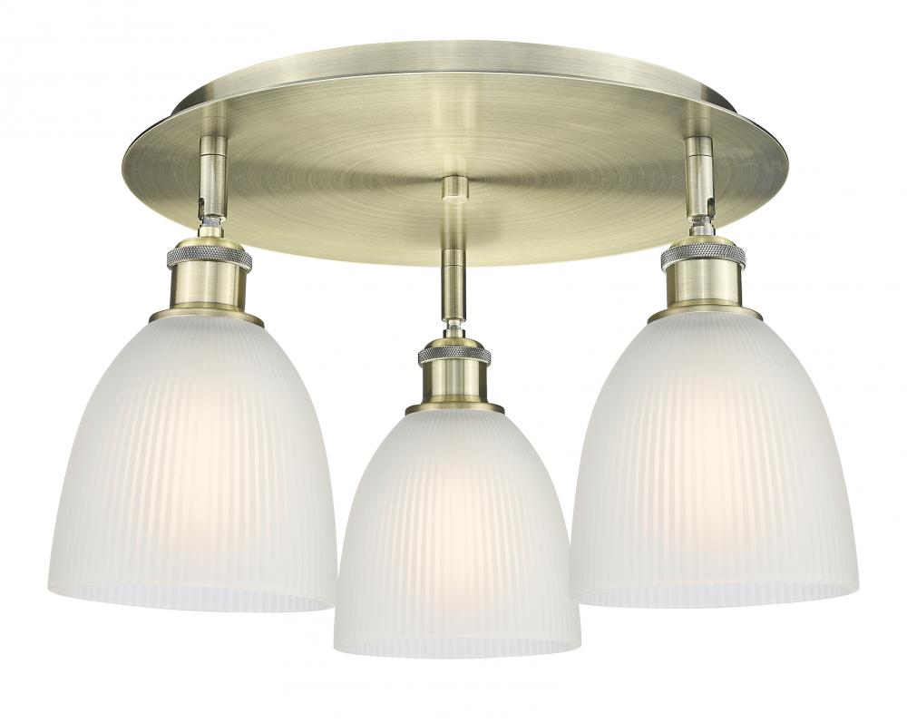 Castile - 3 Light - 18 inch - Antique Brass - Flush Mount