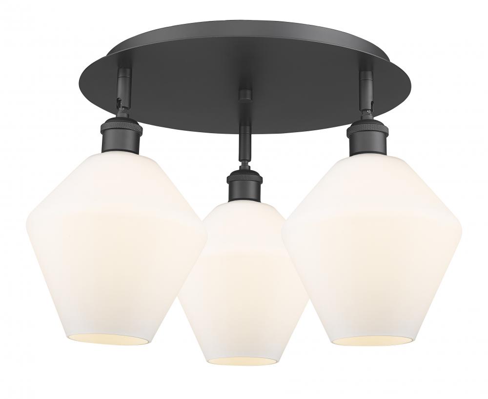 Cindyrella - 3 Light - 20 inch - Matte Black - Flush Mount