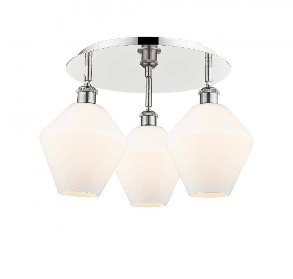 Cindyrella - 3 Light - 20 inch - Polished Nickel - Flush Mount