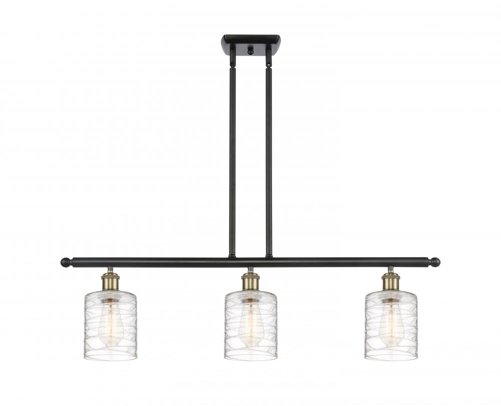 Cobbleskill - 3 Light - 36 inch - Black Antique Brass - Cord hung - Island Light