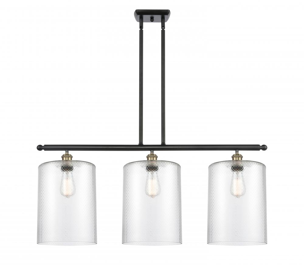 Cobbleskill - 3 Light - 36 inch - Black Antique Brass - Cord hung - Island Light