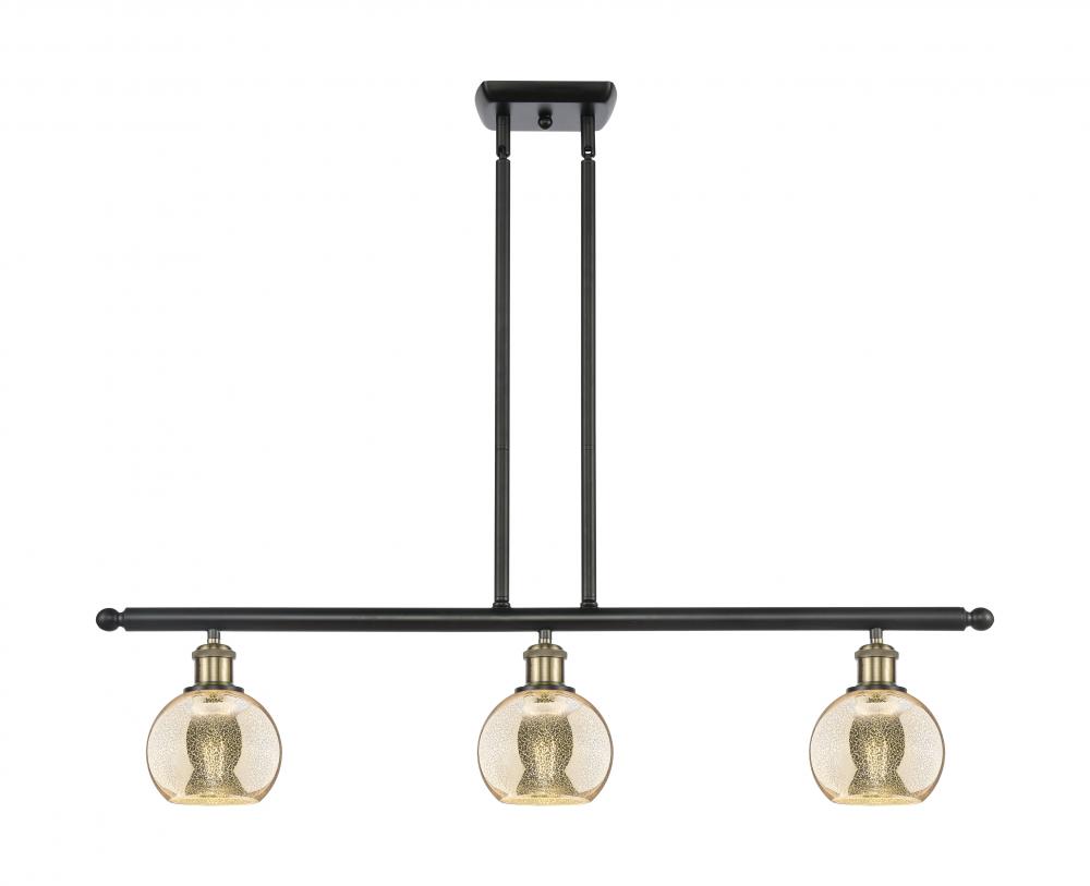 Athens - 3 Light - 36 inch - Black Antique Brass - Cord hung - Island Light