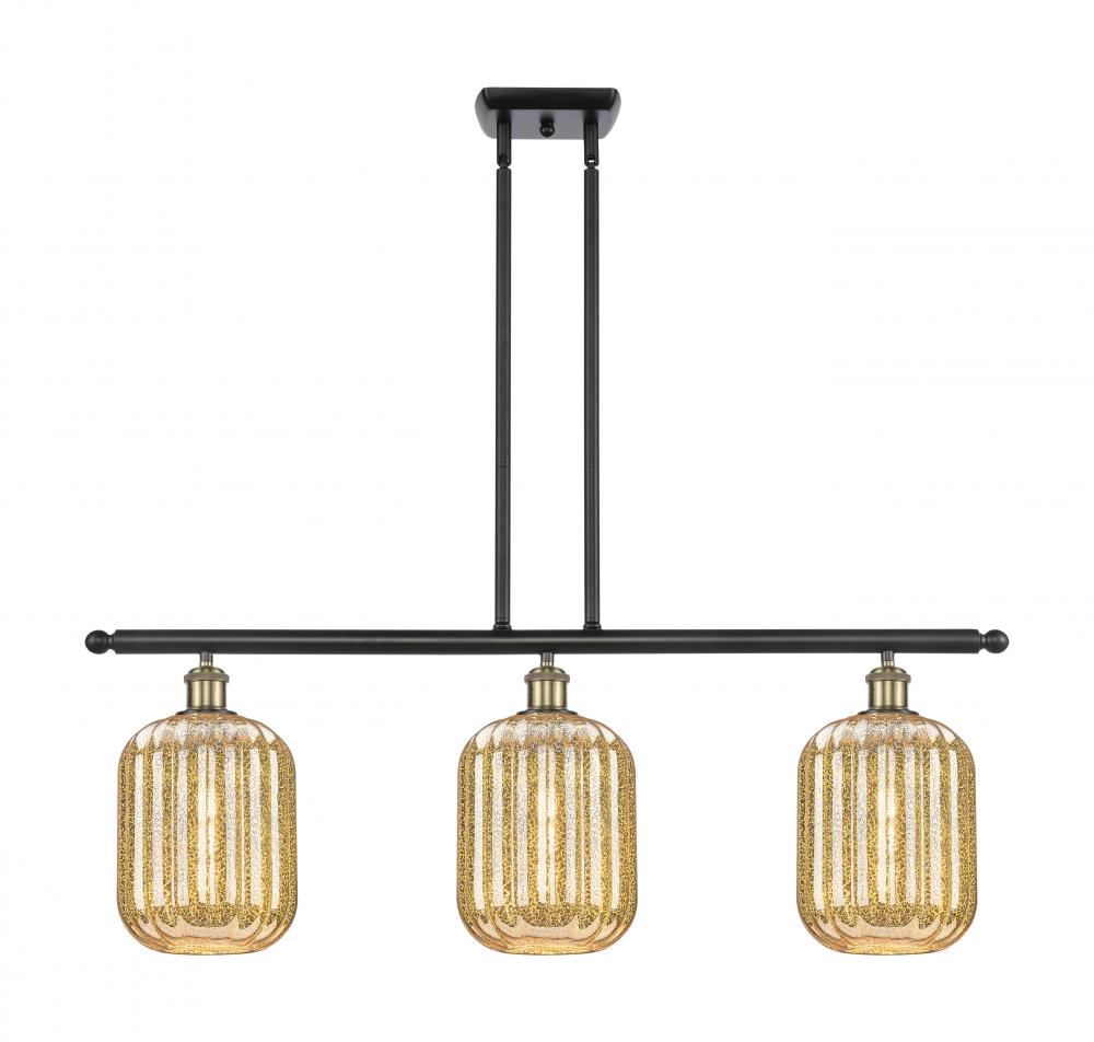 Preston Cylinder - 3 Light - 36 inch - Polished Nickel - Stem Hung - Island Light