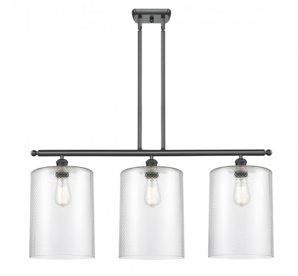 Cobbleskill - 3 Light - 36 inch - Matte Black - Cord hung - Island Light