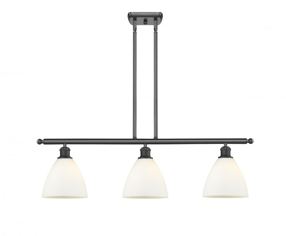 Bristol - 3 Light - 36 inch - Matte Black - Cord hung - Island Light