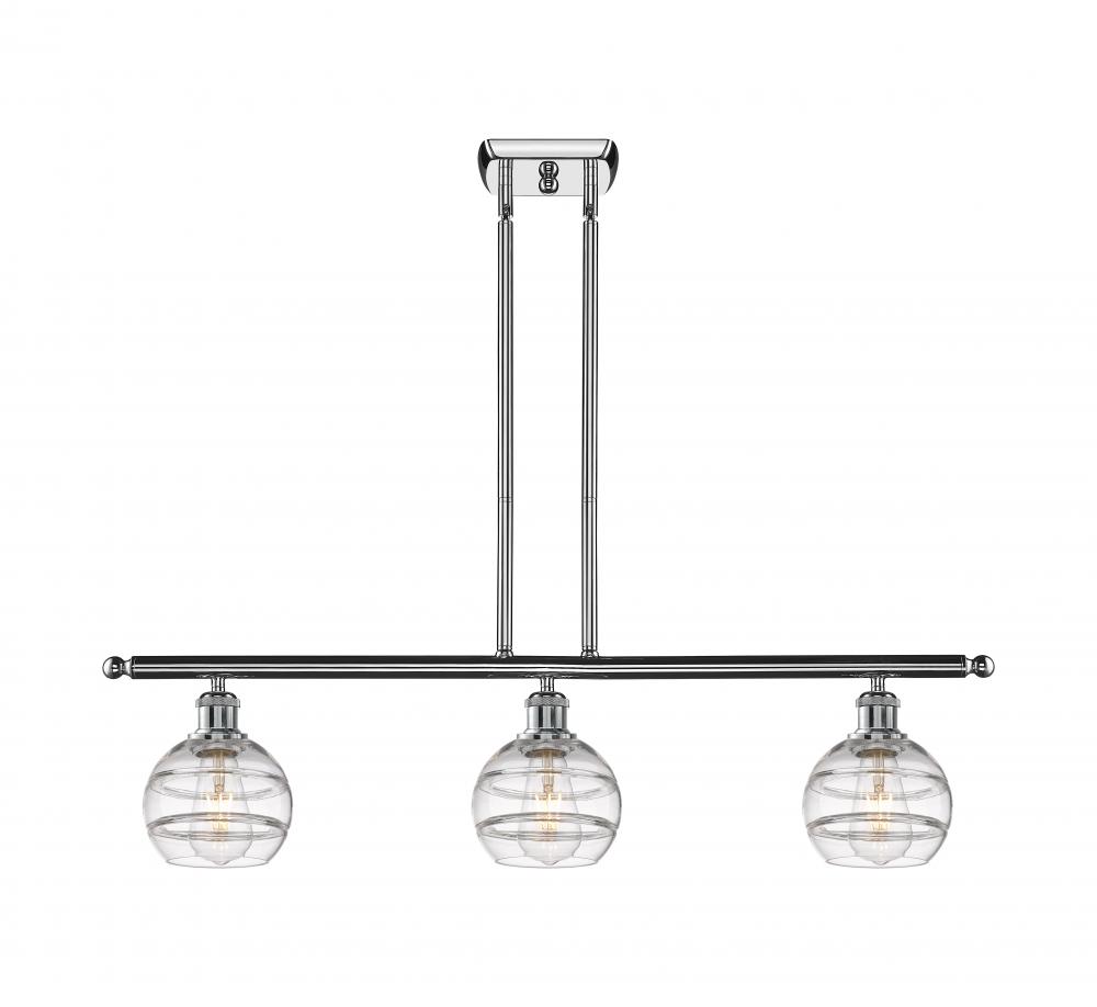 Rochester - 3 Light - 36 inch - Polished Chrome - Cord hung - Island Light