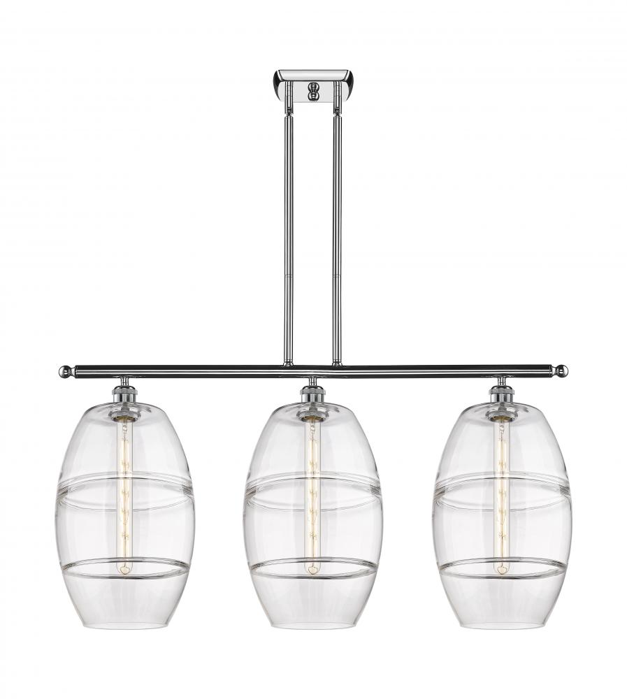 Vaz - 3 Light - 37 inch - Polished Chrome - Cord hung - Island Light