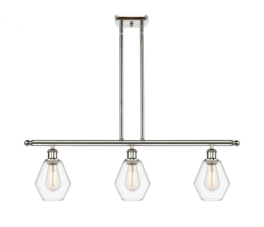 Cindyrella - 3 Light - 36 inch - Polished Nickel - Cord hung - Island Light