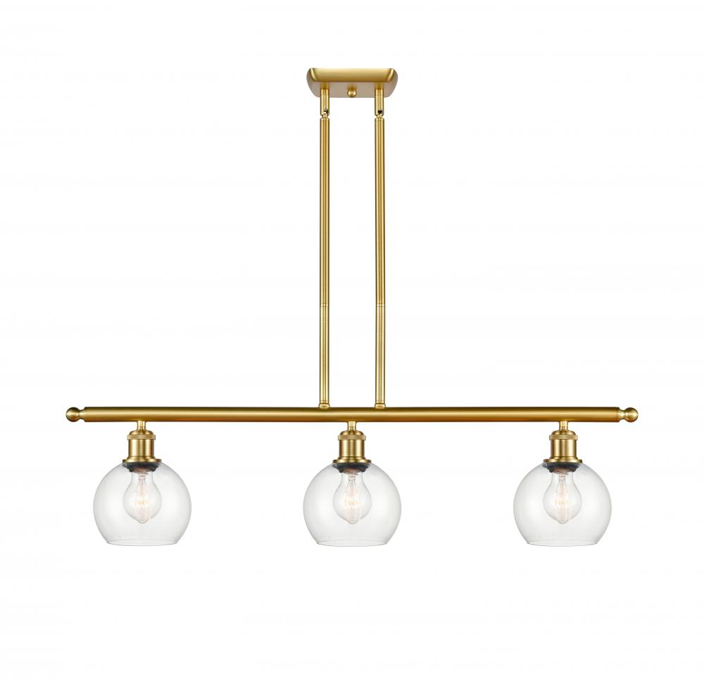 Athens - 3 Light - 36 inch - Satin Gold - Cord hung - Island Light