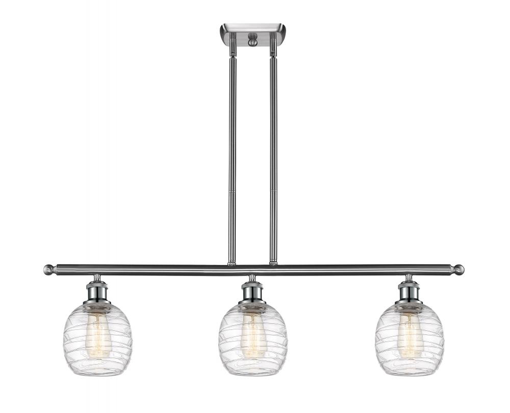 Belfast - 3 Light - 36 inch - Brushed Satin Nickel - Cord hung - Island Light