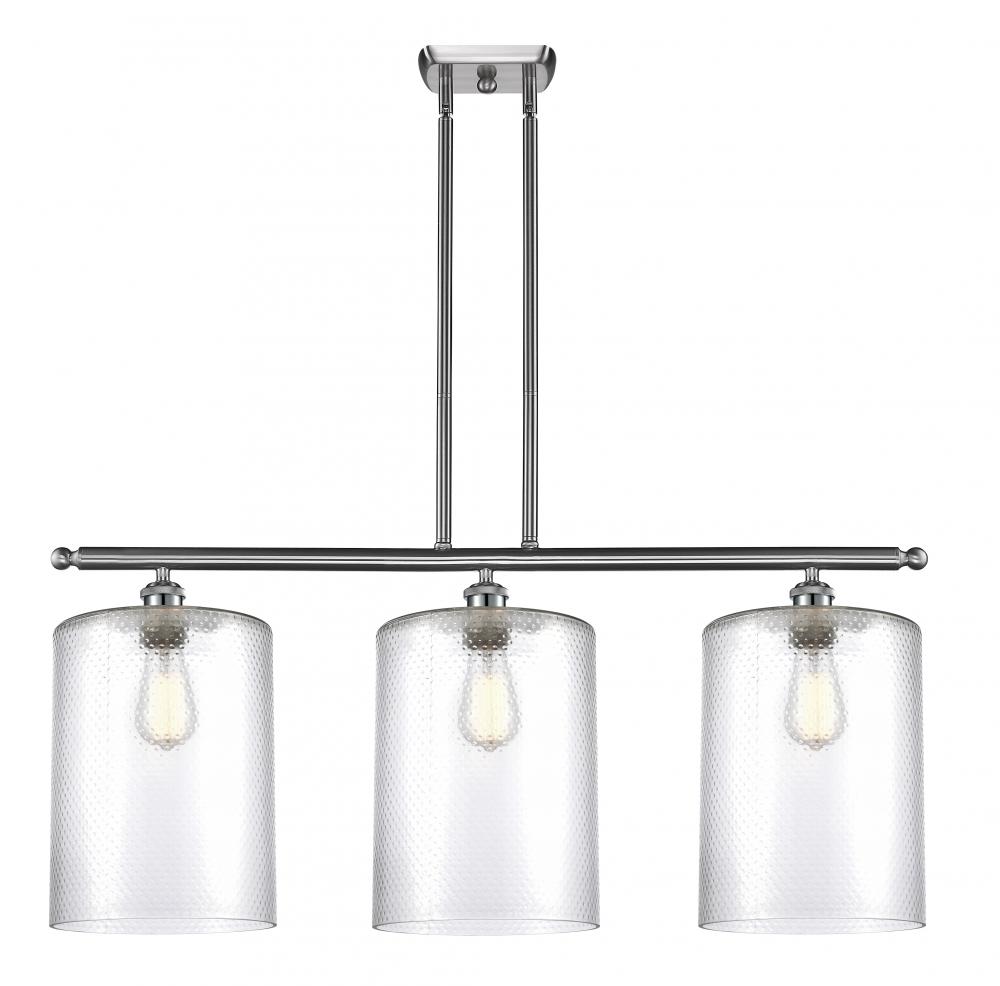 Cobbleskill - 3 Light - 36 inch - Brushed Satin Nickel - Cord hung - Island Light