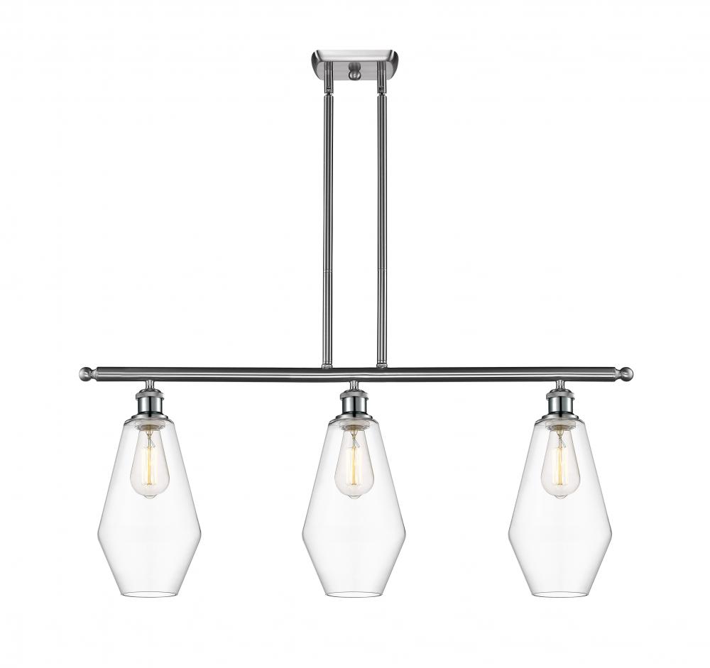 Cindyrella - 3 Light - 36 inch - Brushed Satin Nickel - Cord hung - Island Light