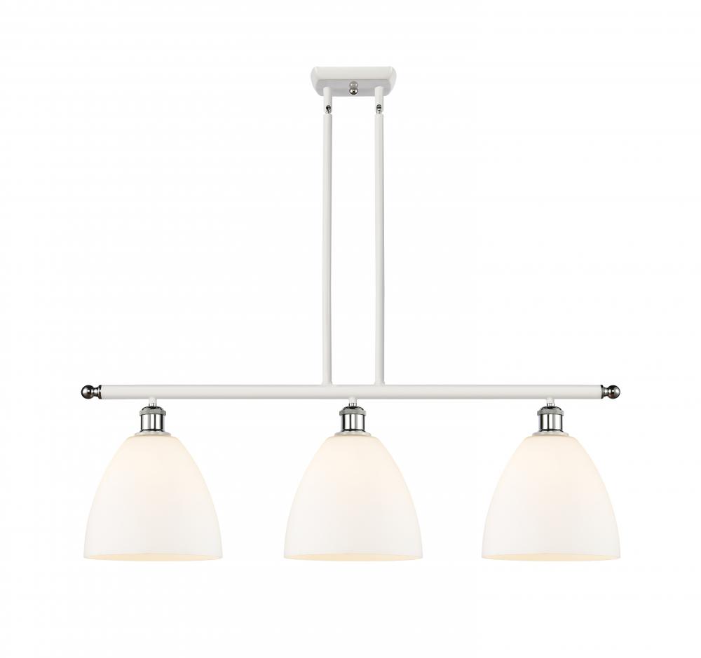 Bristol - 3 Light - 36 inch - White Polished Chrome - Cord hung - Island Light