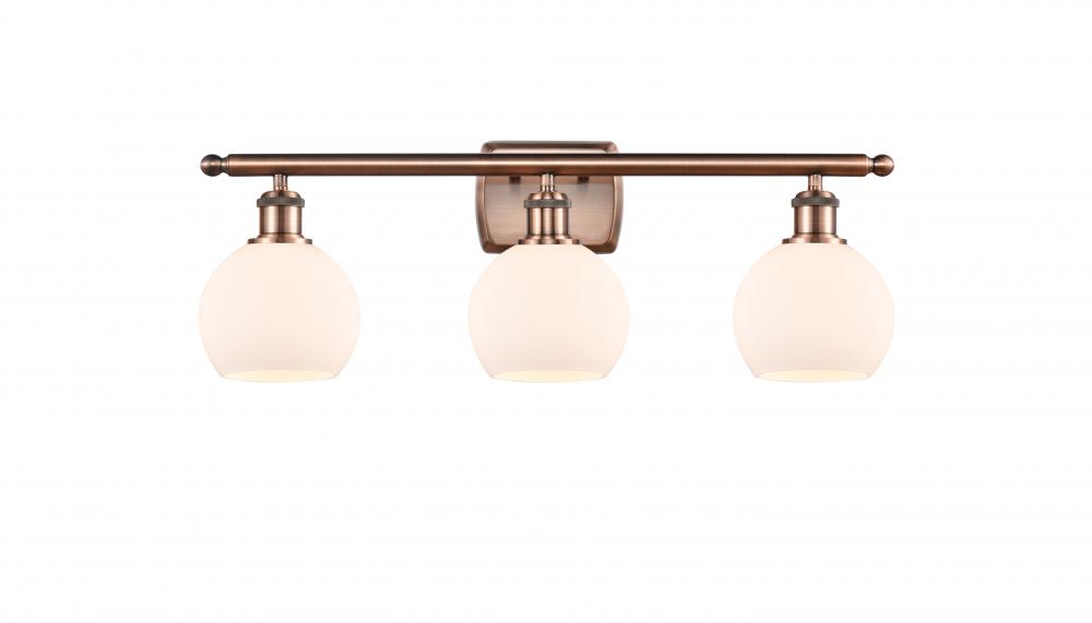 Athens - 3 Light - 26 inch - Antique Copper - Bath Vanity Light