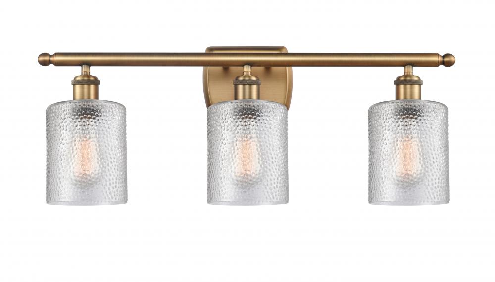 Cobbleskill - 3 Light - 25 inch - Brushed Brass - Bath Vanity Light