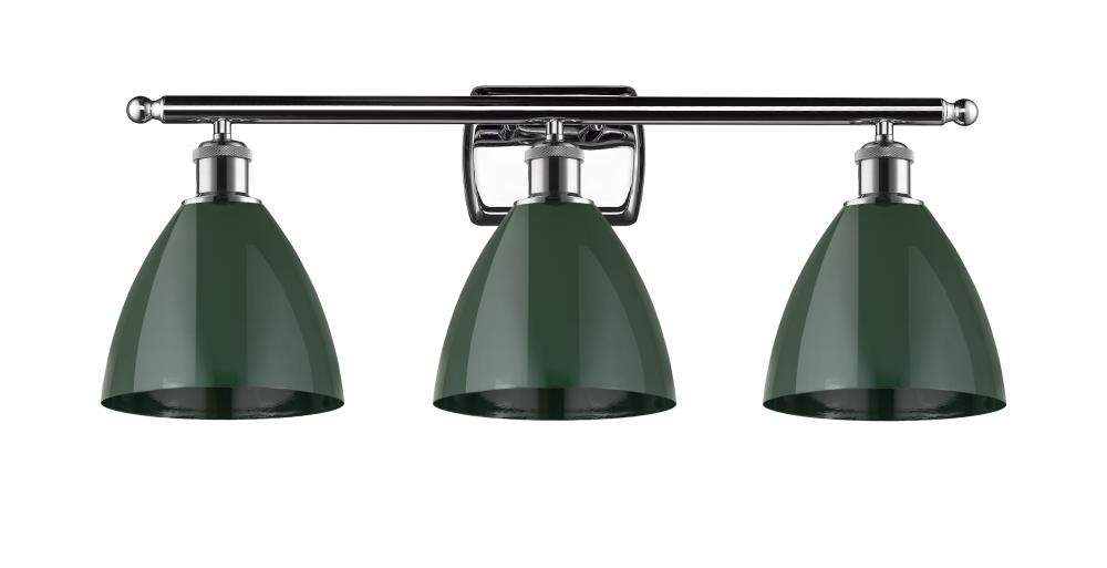 Plymouth - 3 Light - 28 inch - Polished Chrome - Bath Vanity Light